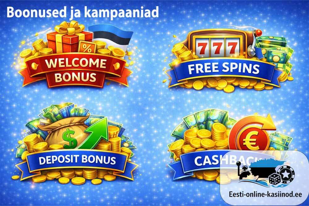 Kiirkasiinode boonused ja pakkumised