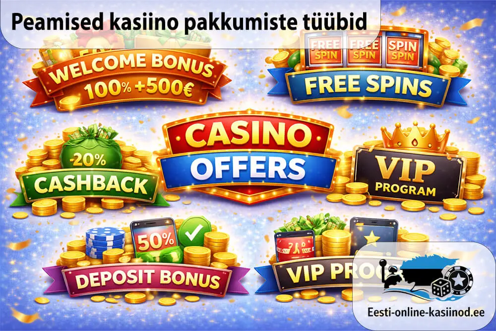 Parimad kasiinode pakkumiste tüübid